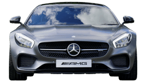 Blog 2 Silver Mercedes-AMG GT photographed head on
