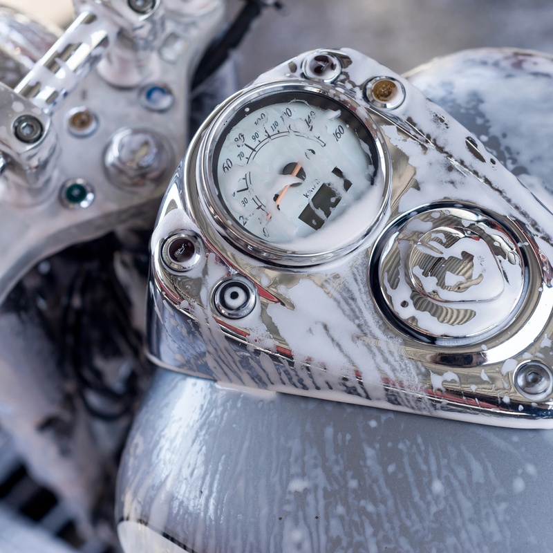 Motorcycle detailing service by Lux Detailer