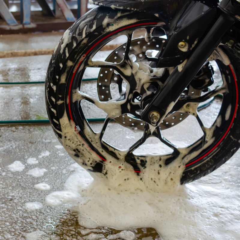 Motorcycle detailing service by Lux Detailer