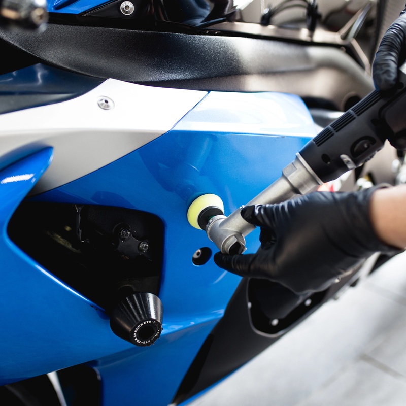 Motorcycle detailing service by Lux Detailer