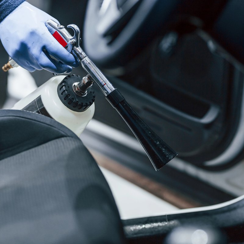 Professional smoke and pet odor removal from vehicle by Lux Detailer