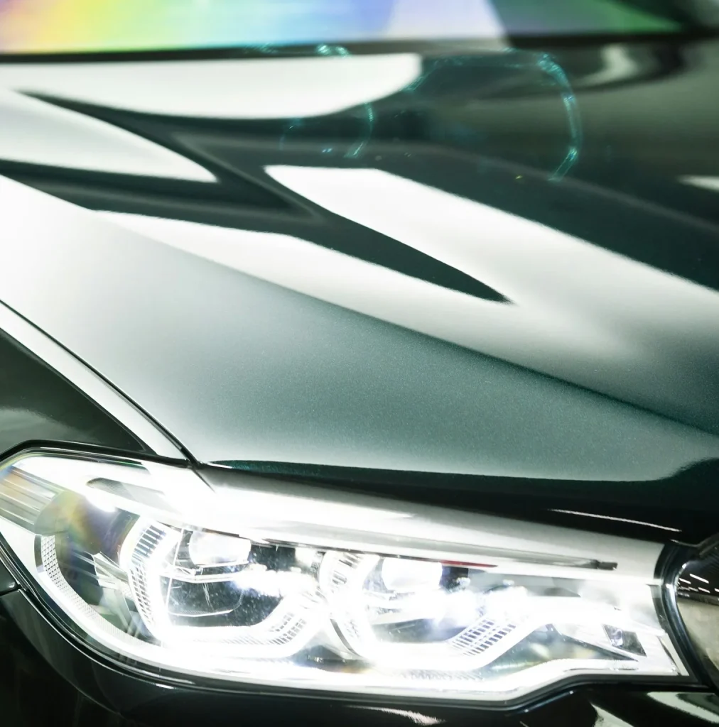Gloss on a freshly detailed car
