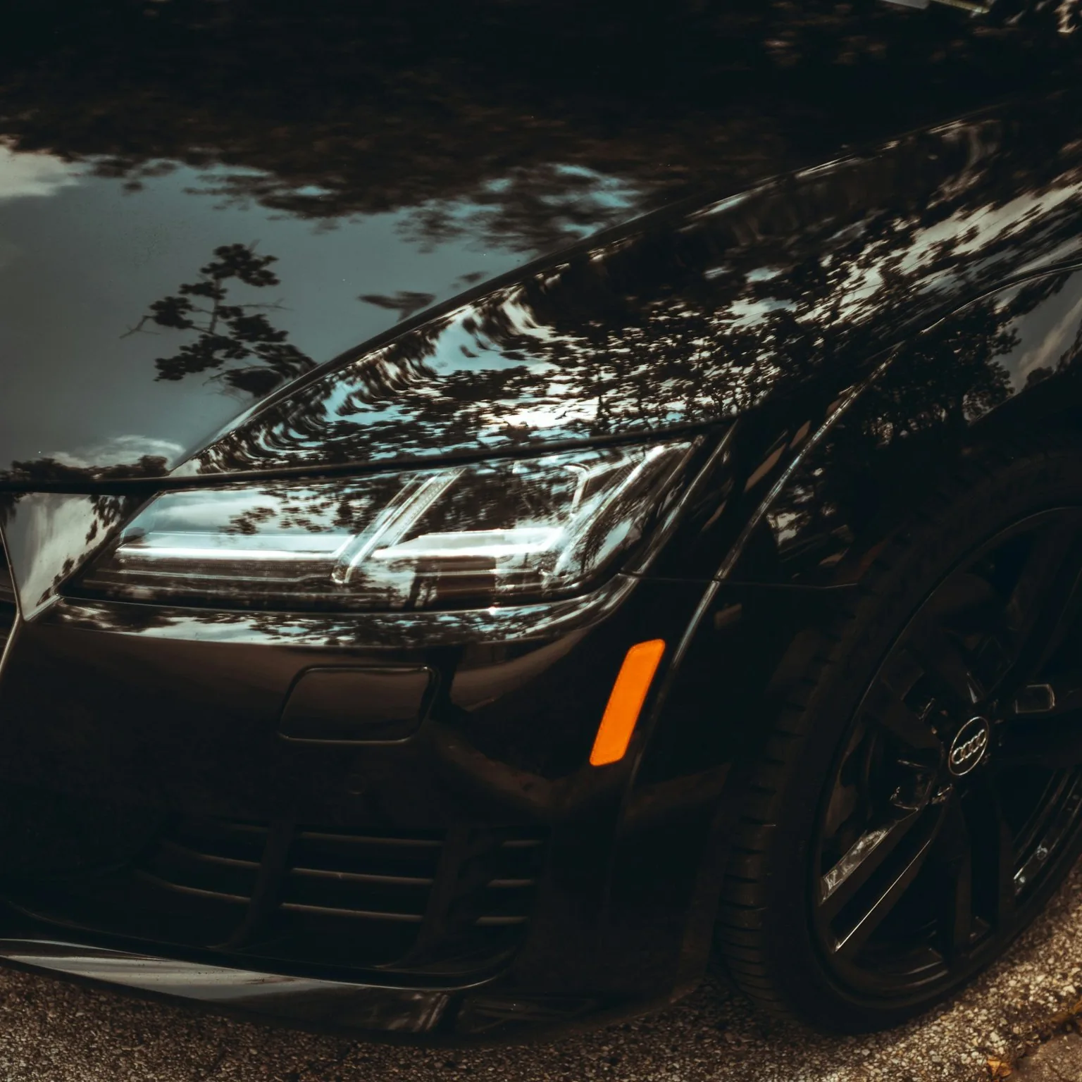 Ceramic coated car gloss outdoors