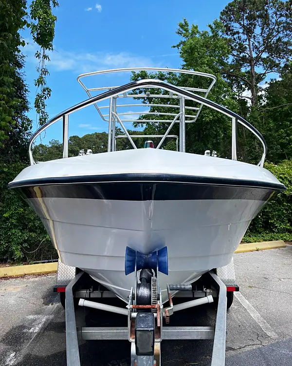 Bow & Gelcoat boat detailing by Lux Detailer, mobile detailing in the Lowcountry: Hilton Head, Bluffton, Beaufort & Savannah