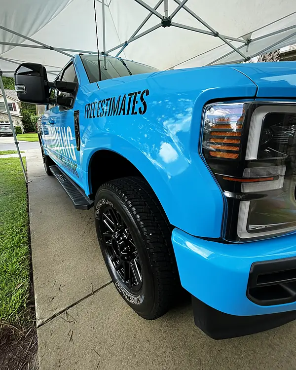 Ford Super Duty Roofing Truck fleet detailing by Lux Detailer, mobile detailing in the Lowcountry: Hilton Head, Bluffton, Beaufort & Savannah