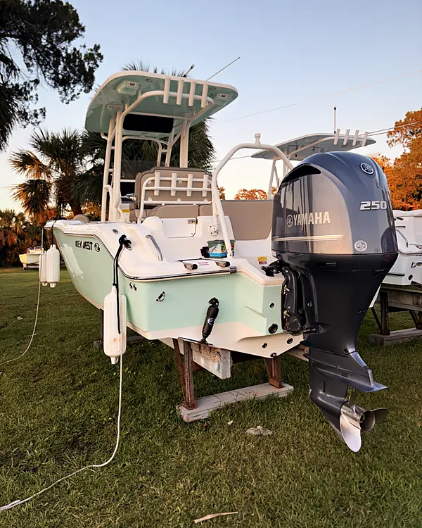 Key West Center Console boat detailing by Lux Detailer, mobile detailing in the Lowcountry: Hilton Head, Bluffton, Beaufort & Savannah