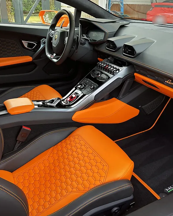 Lamborghini Huracan Interior interior detailing by Lux Detailer, mobile detailing in the Lowcountry: Hilton Head, Bluffton, Beaufort & Savannah