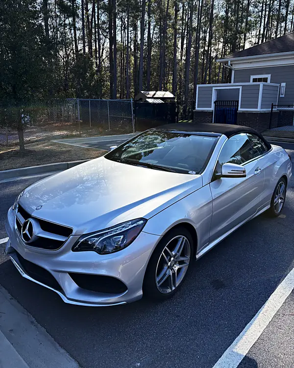 Mercedes E-Class Cabriolet ceramic coating by Lux Detailer, mobile detailing in the Lowcountry: Hilton Head, Bluffton, Beaufort & Savannah