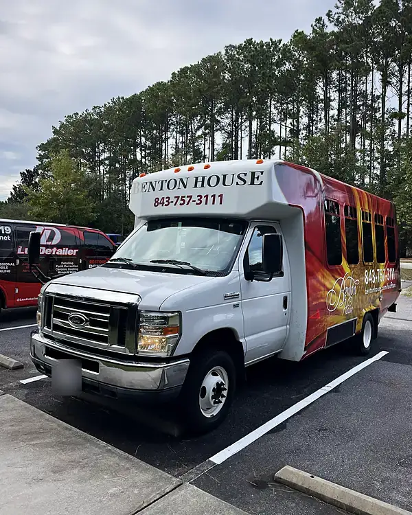 Shuttle Bus fleet detailing by Lux Detailer, mobile detailing in the Lowcountry: Hilton Head, Bluffton, Beaufort & Savannah