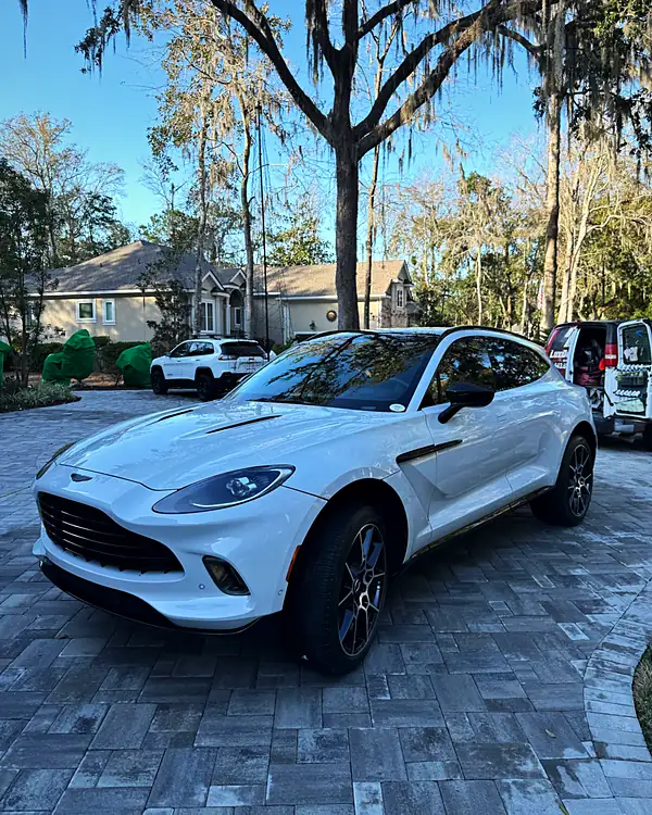 Aston Martin DBX exterior detailing by Lux Detailer, mobile detailing in Beaufort, SC