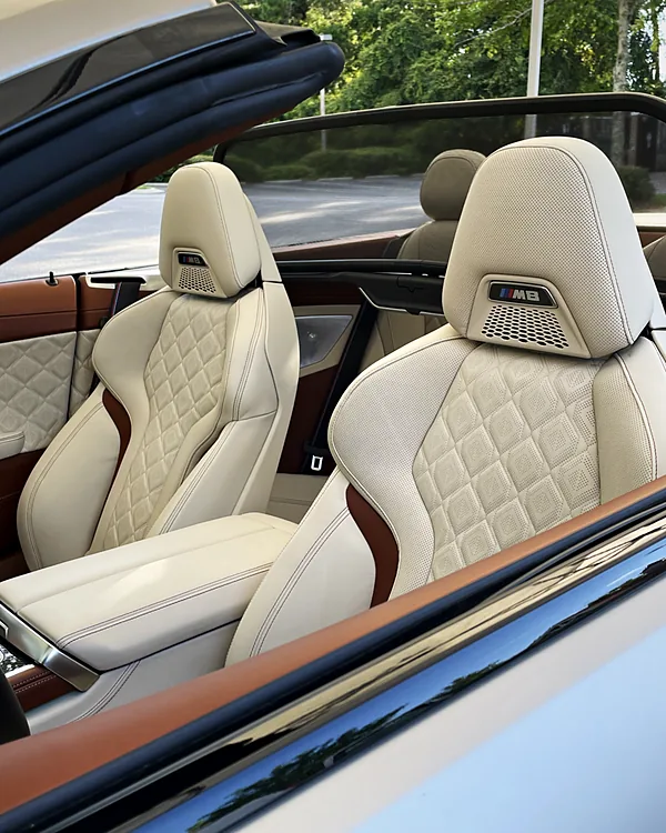 BMW M8 Interior interior detailing by Lux Detailer, mobile detailing in Beaufort, SC