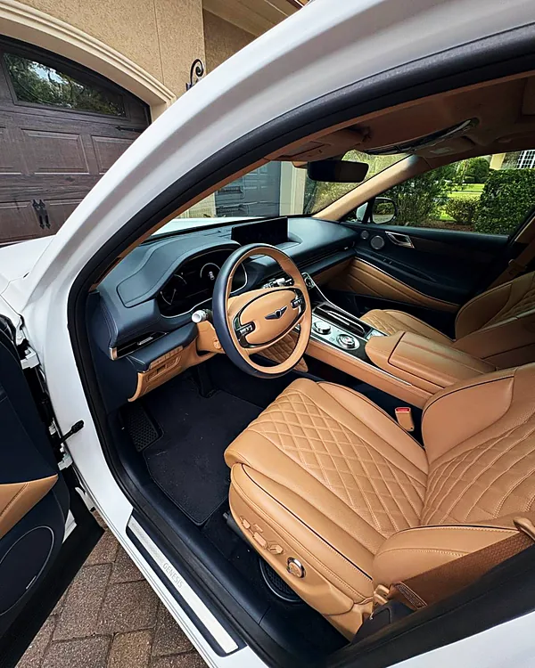 Genesis GV70 Interior interior detailing by Lux Detailer, mobile detailing in Beaufort, SC