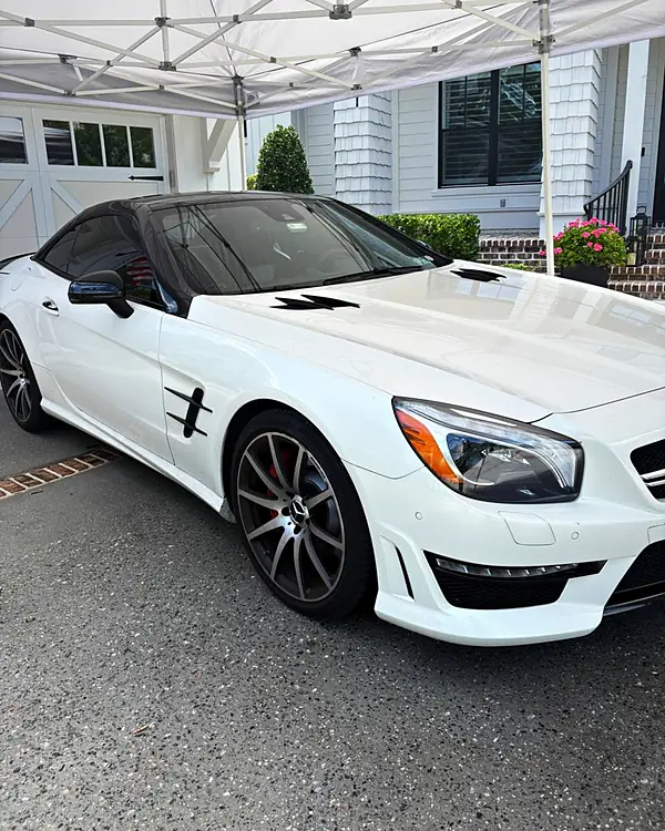 Mercedes SL exterior detailing by Lux Detailer, mobile detailing in Beaufort, SC