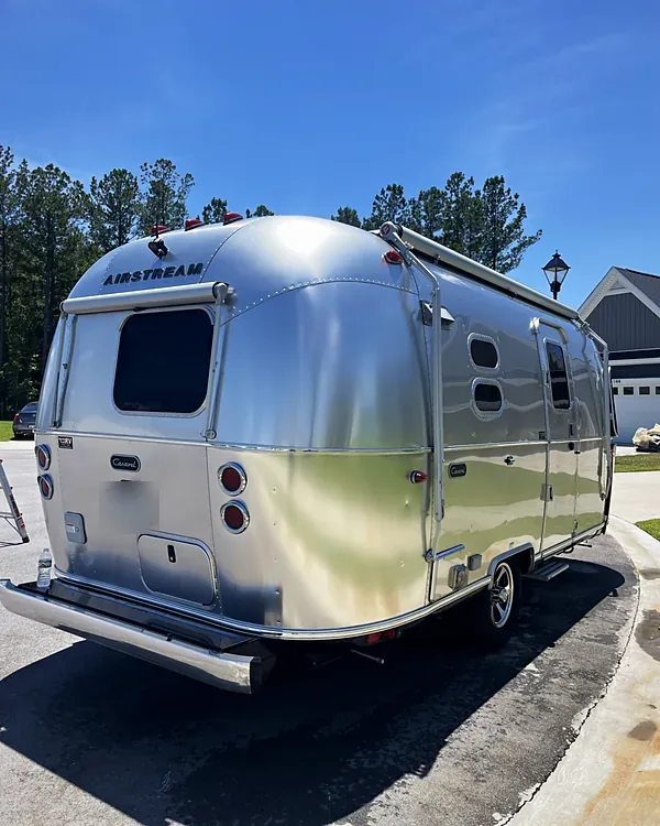 Airstream Caravel rv detailing by Lux Detailer, mobile detailing in Bluffton, SC