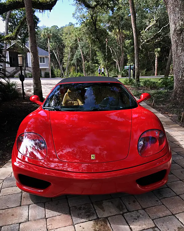 Ferrari 360 ceramic coating by Lux Detailer, mobile detailing in Hilton Head Island, SC