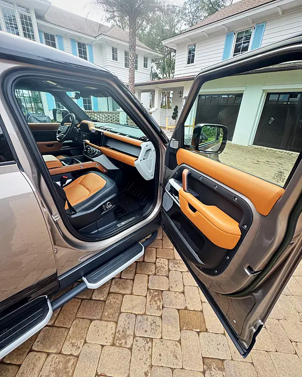 Land Rover Defender Interior interior detailing by Lux Detailer, mobile detailing in Richmond Hill, GA