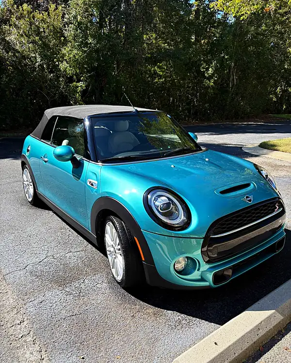 Mini Cooper Convertible paint correction by Lux Detailer, mobile detailing in Richmond Hill, GA
