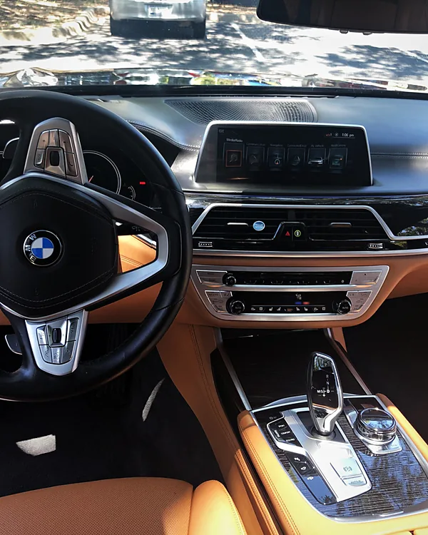BMW 7 Series Interior interior detailing by Lux Detailer, mobile detailing in Savannah, GA