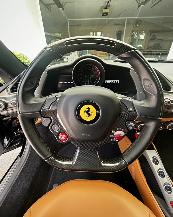 Ferrari Interior car detailing by Lux Detailer, mobile detailing in Savannah, GA
