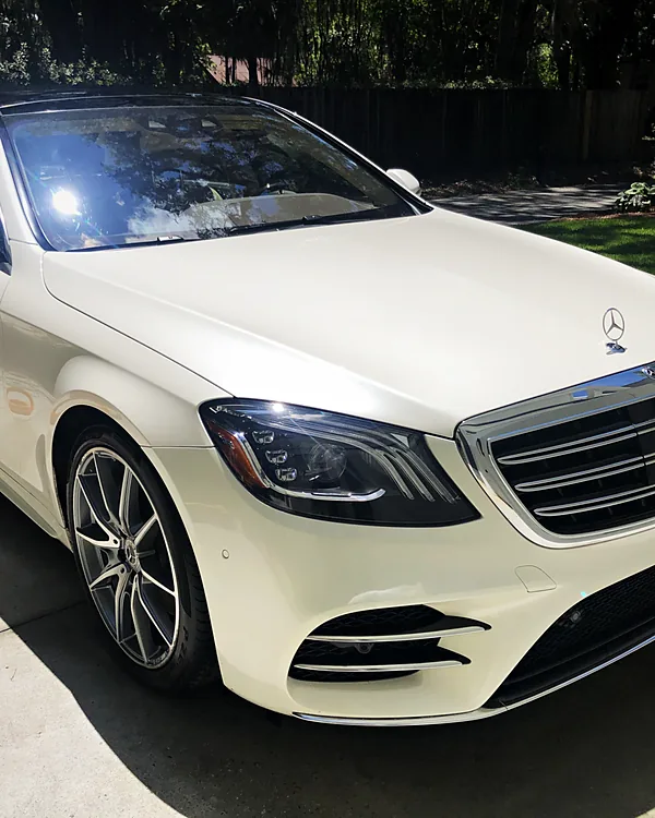 Mercedes S-Class ceramic coating by Lux Detailer, mobile detailing in Savannah, GA